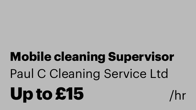 Mobile cleaning Supervisor