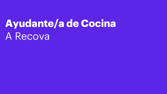 Ayudante/a de Cocina