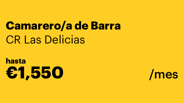 Camarero/a de Barra