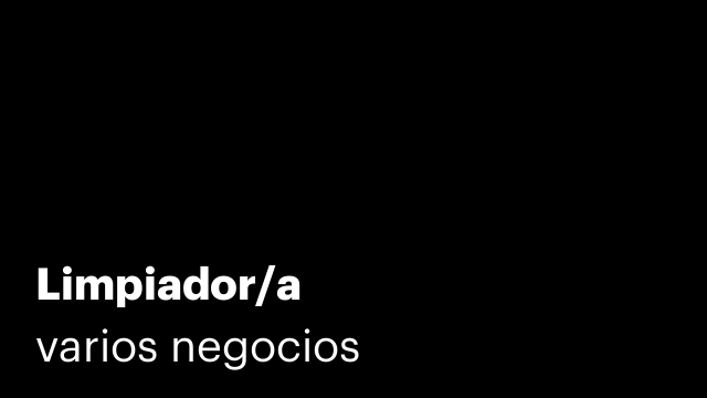 Limpiador/a