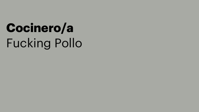 Cocinero/a