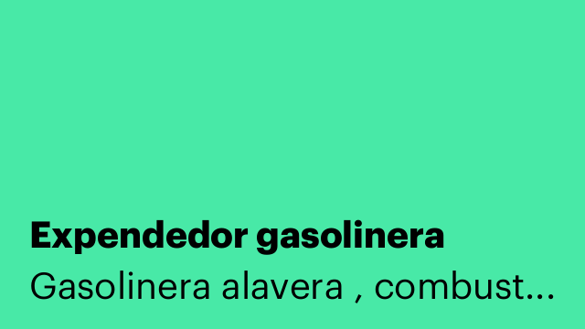 Expendedor gasolinera
