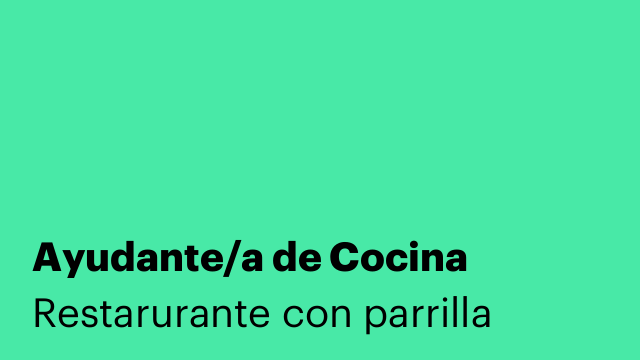 Ayudante/a de Cocina