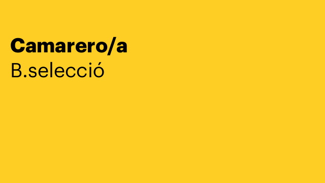 Camarero/a