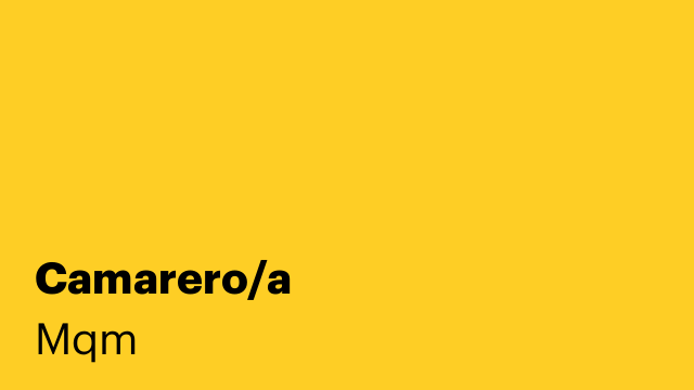 Camarero/a