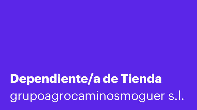 Dependiente/a de Tienda