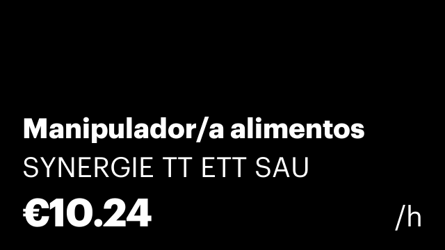 Manipulador/a alimentos