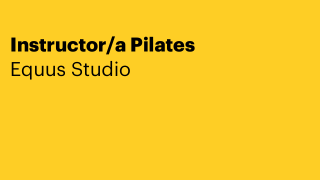 Instructor/a Pilates
