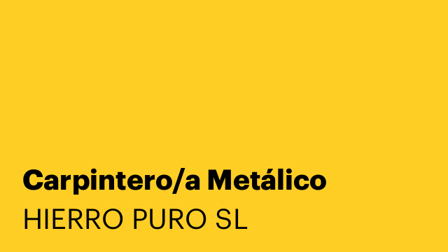 Carpintero/a Metálico