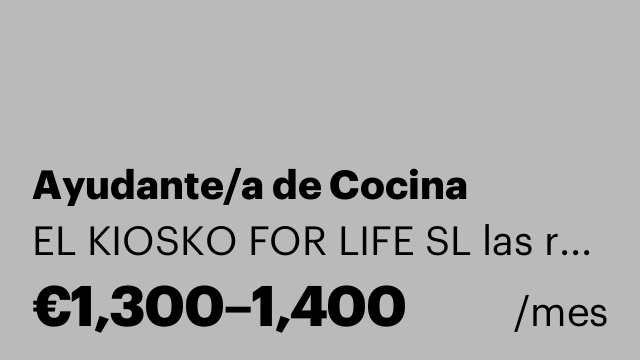 Ayudante/a de Cocina
