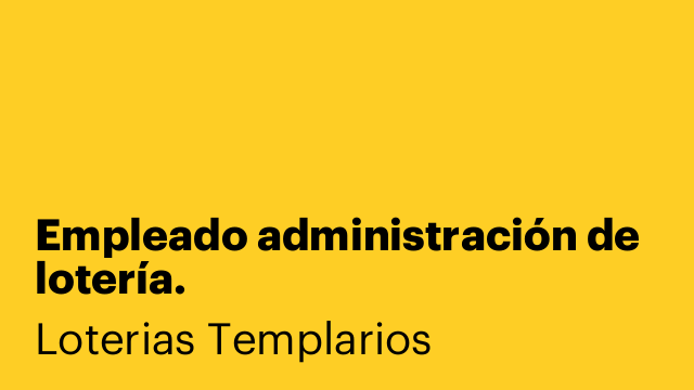 Empleado administración de lotería.