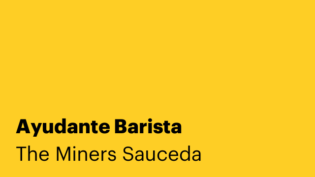 Ayudante Barista
