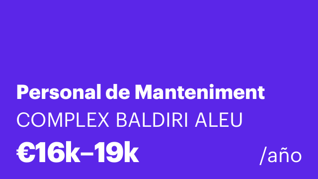 Personal de Manteniment