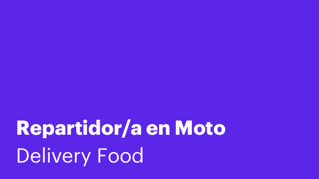 Repartidor/a en Moto