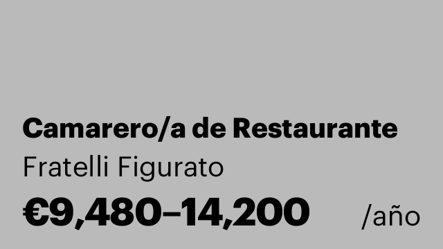 Camarero/a de Restaurante