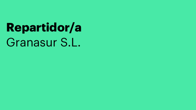 Repartidor/a