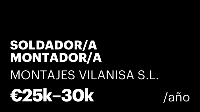 SOLDADOR/A MONTADOR/A TIG-MIG/MAG