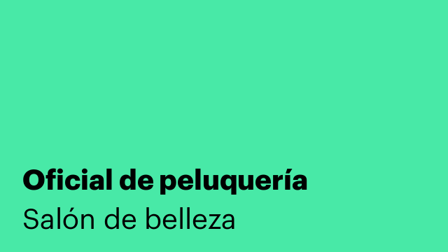 Oficial de peluquería