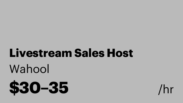 Livestream Sales Host