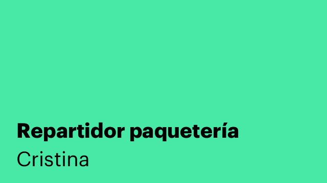 Repartidor paquetería