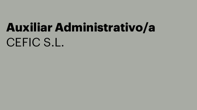 Auxiliar Administrativo/a