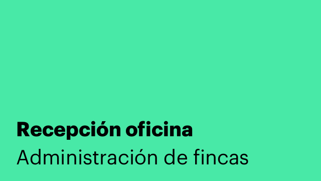 Recepción oficina