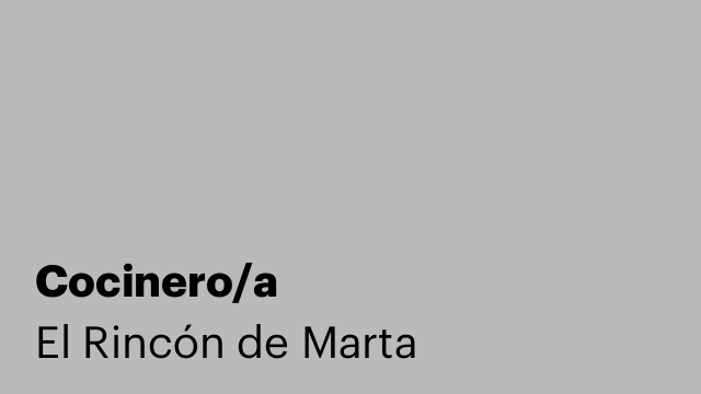 Cocinero/a