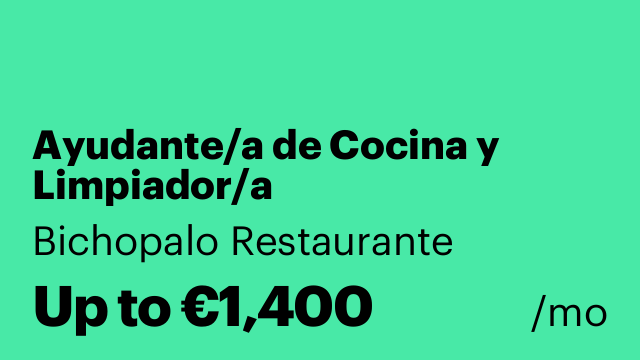 Ayudante/a de Cocina y Limpiador/a