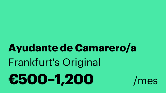 Ayudante de Camarero/a