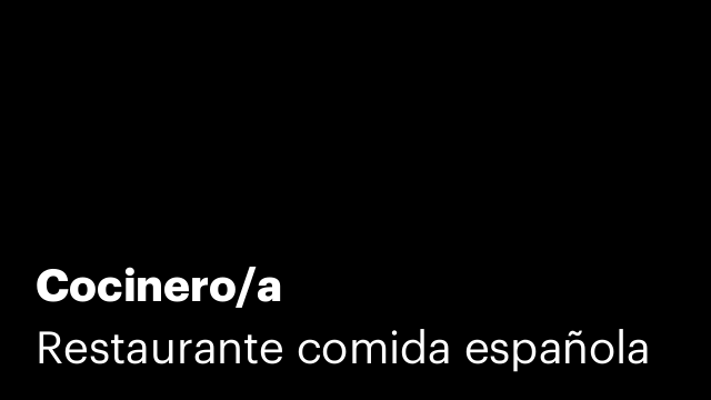 Cocinero/a
