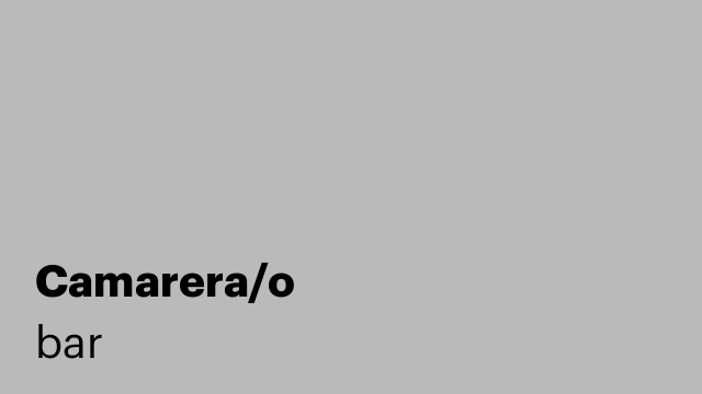 Camarera/o