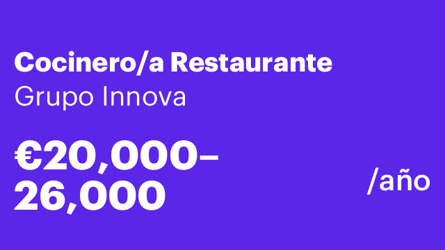 Cocinero/a Restaurante