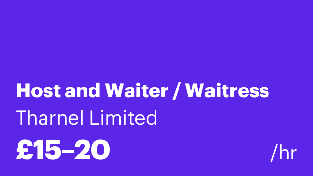 Host and Waiter / Waitress