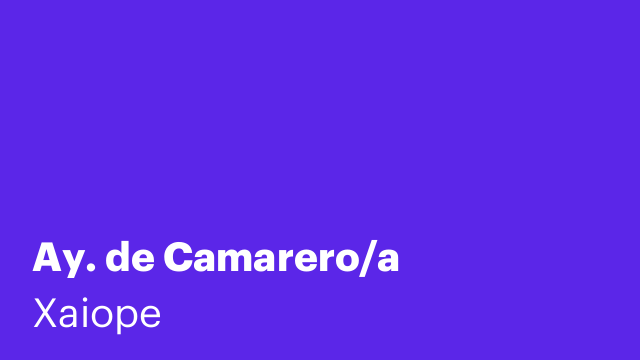 Ay. de Camarero/a