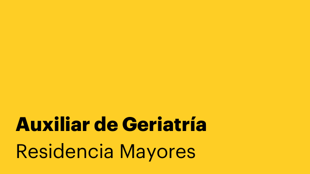 Auxiliar de Geriatría