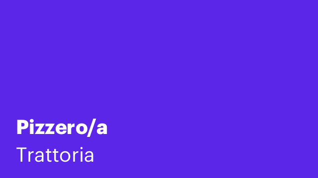 Pizzero/a