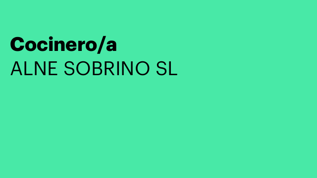 Cocinero/a
