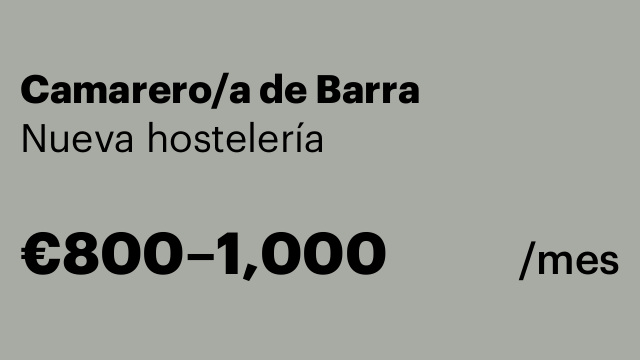Camarero/a de Barra