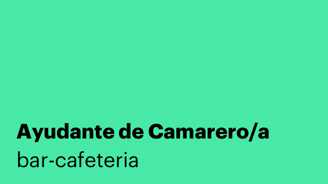 Ayudante de Camarero/a