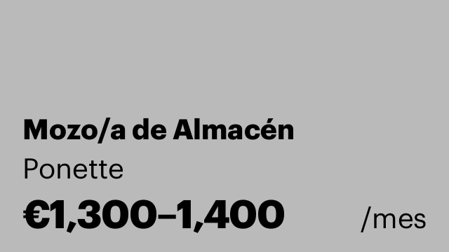 Mozo/a de Almacén