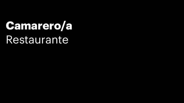 Camarero/a