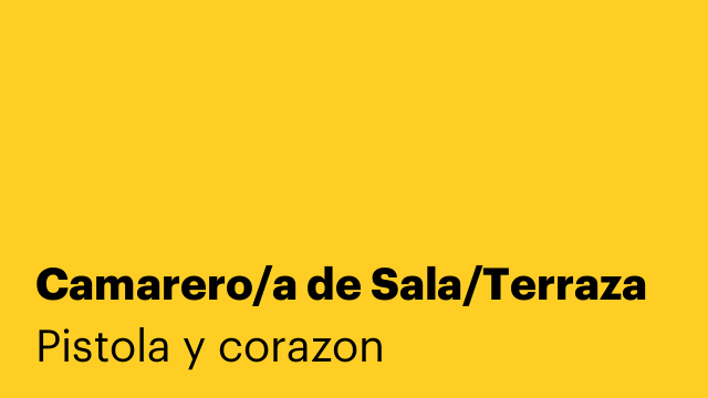 Camarero/a de Sala/Terraza