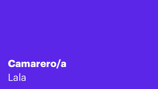 Camarero/a