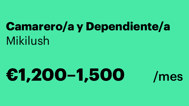 Camarero/a y Dependiente/a