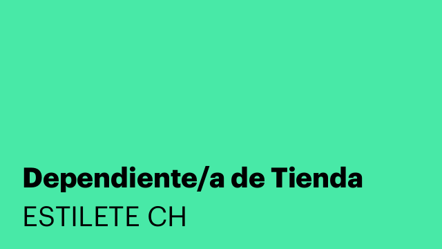 Dependiente/a de Tienda