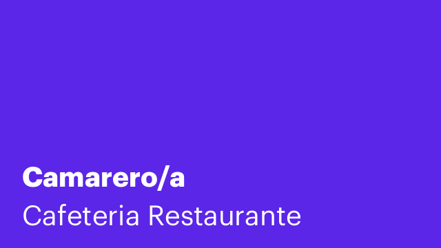 Camarero/a