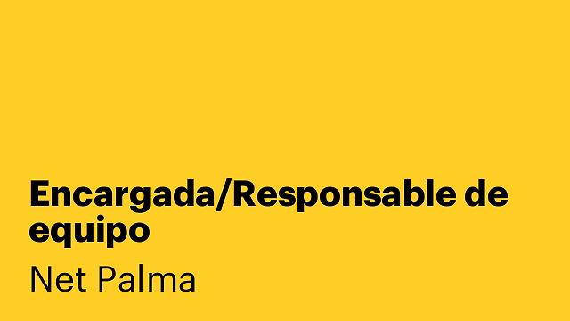 Encargada/Responsable de equipo