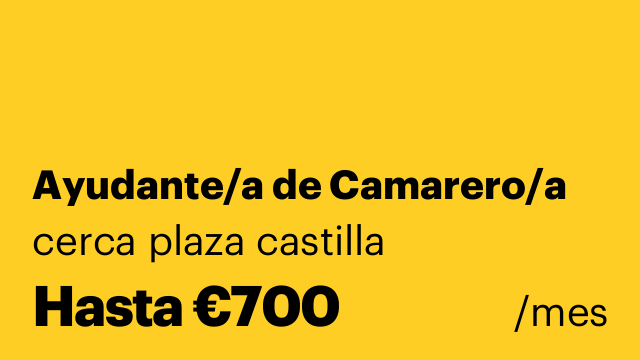 Ayudante/a de Camarero/a