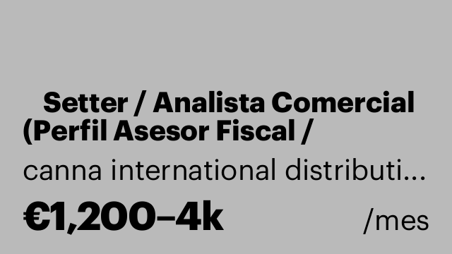 🚀 Setter / Analista Comercial (Perfil Asesor Fiscal / Gestoría)