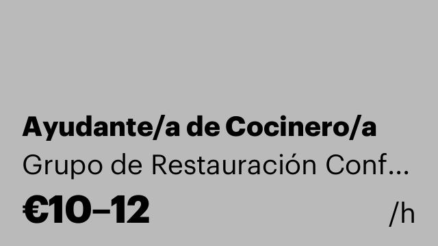 Ayudante/a de Cocinero/a